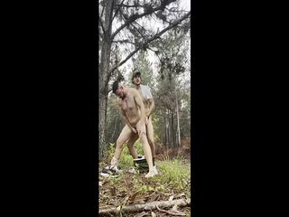 Samuel Hodecker fucks cruising boy in the woods raw bareback