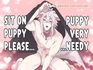 Riding Your Needy Submissive Puppyboy in Bed Until He Cums Buckets Inside of You