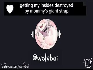 Getting My Insides Absolutely Destroyed By Your Giant Strap. Male Moaning and Crying